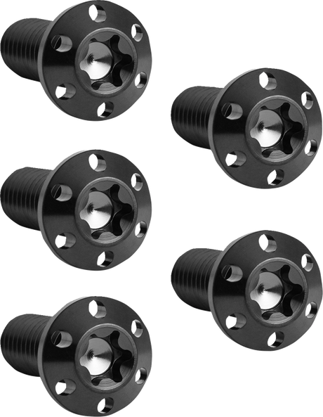 Bolt Kit - Holeshot/Brake Rotor/Rear - Hub Mount - Black - 3/8\"-16 x 1\" - 5 Pack