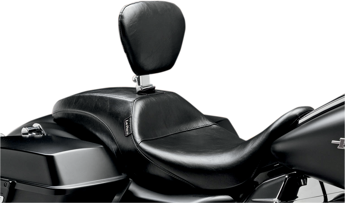 Outcast Seat - Full-Length - With Backrest - Smooth - Black - FL \'08-\'23 2008 - 2023