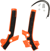 X-Grip Frame Guards - Orange/Black - Husqvarna | KTM 2013 - 2017