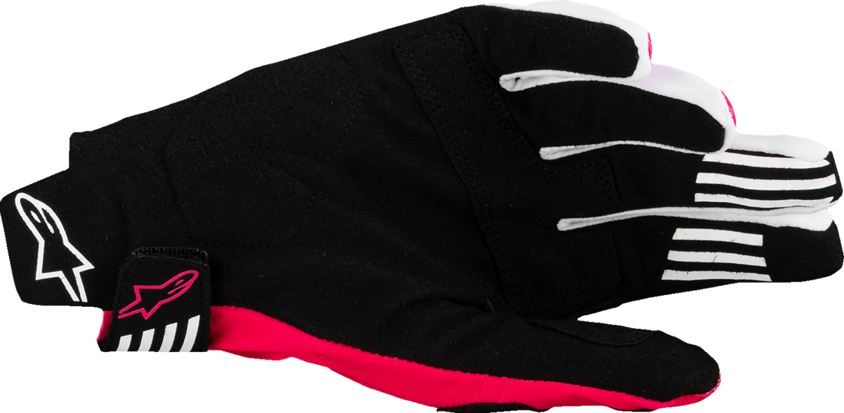 Techstar MX Gloves - Black/Fluo Pink - Large