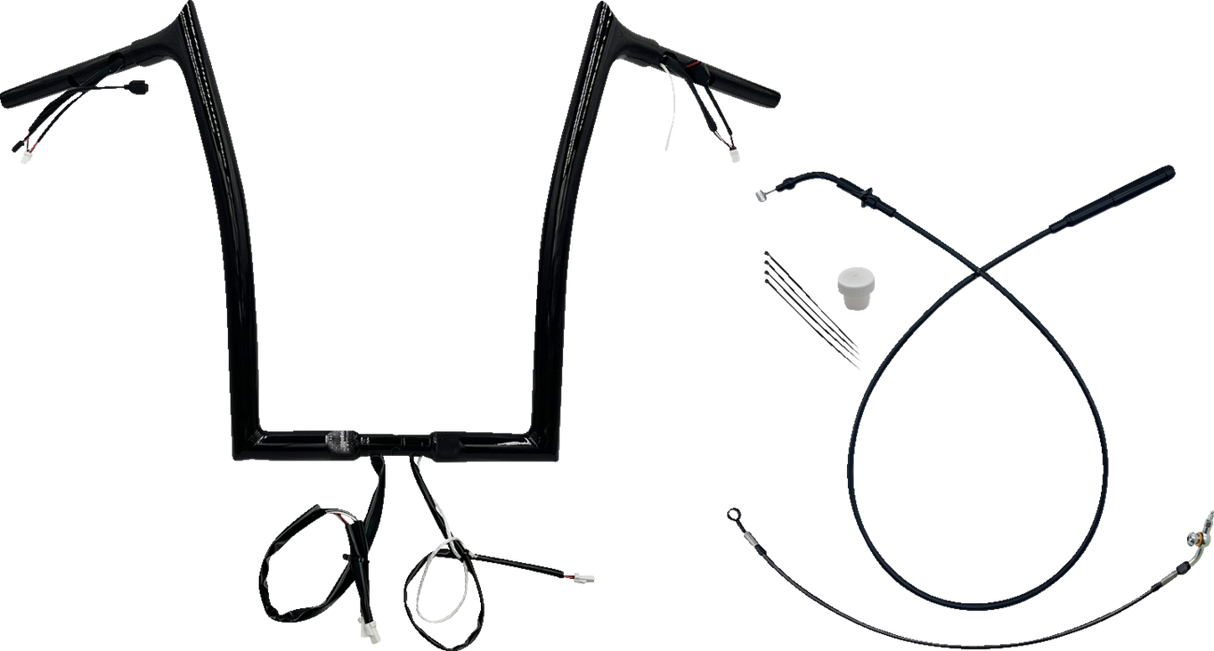 1-1/4\" EZ Install Pointed Top Handlebar - 16\" - Black 2023 - 2024