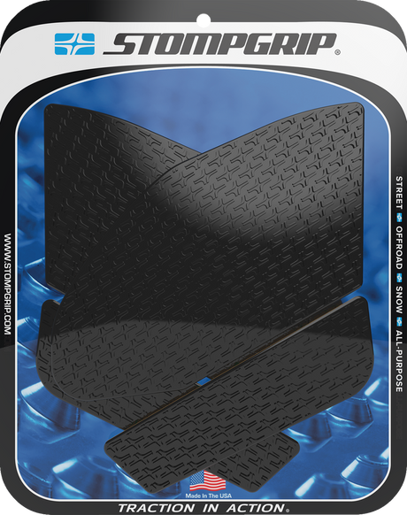 Traction Pad Tank Grips - Icon - Black - GSX-R 1000 2017 - 2022