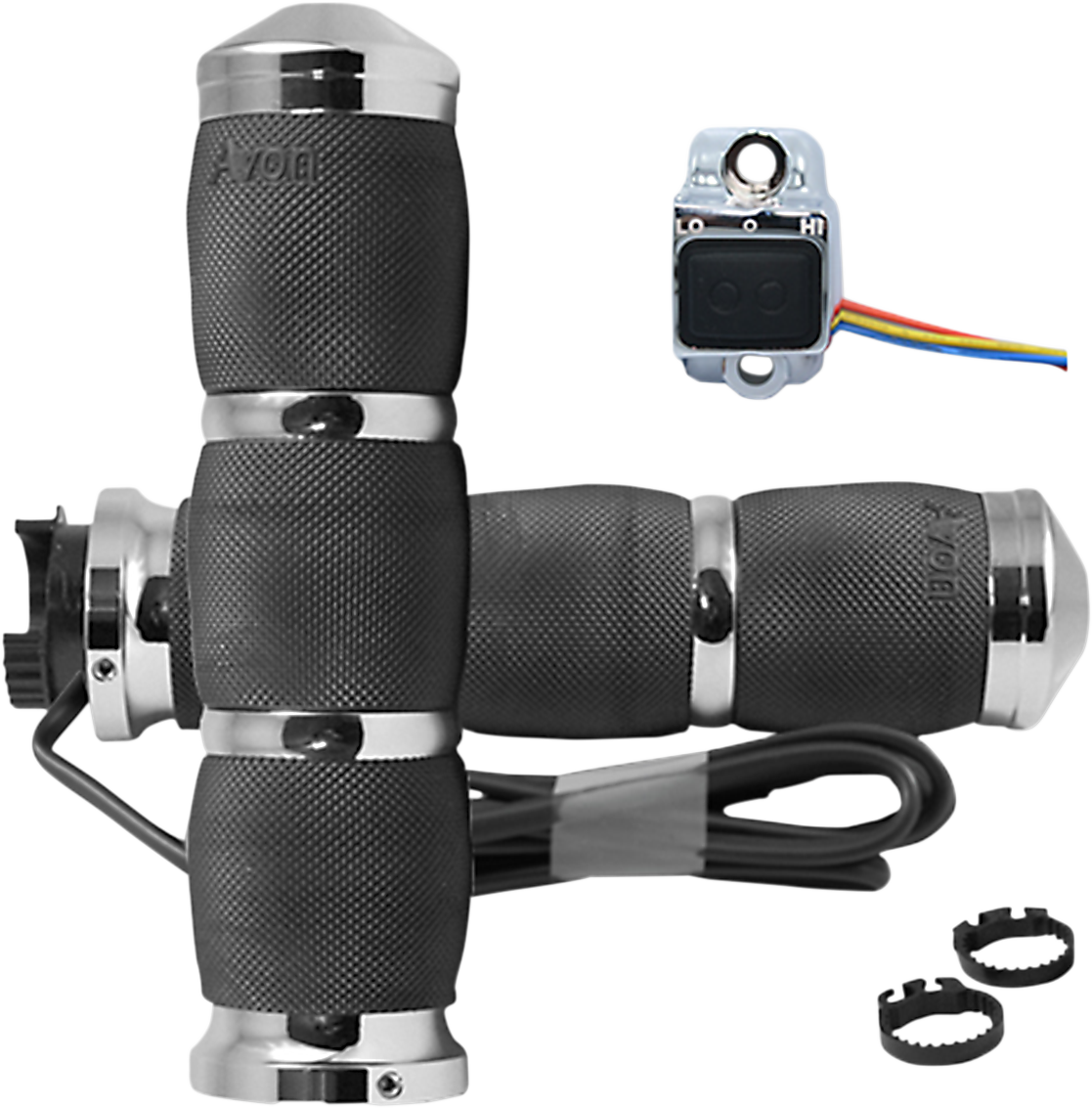 Grips - Heated - Air Cushion - Metric - Chrome 1984 - 2023