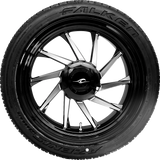 Hurricane 3D Rear Right Wheel - Black Cut (18\") | Falken Tire (215/45ZR18) 2009 - 2024