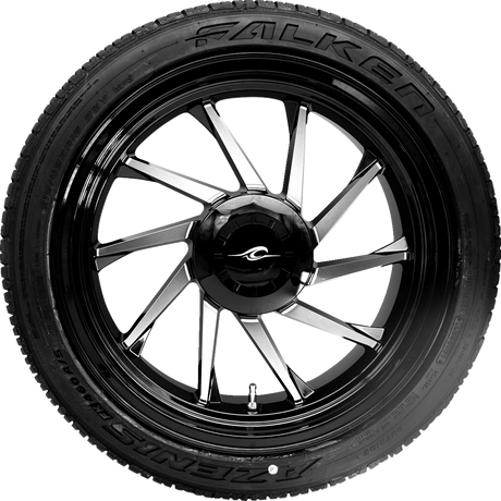 Hurricane 3D Rear Right Wheel - Black Cut (18\") | Falken Tire (215/45ZR18) 2009 - 2024