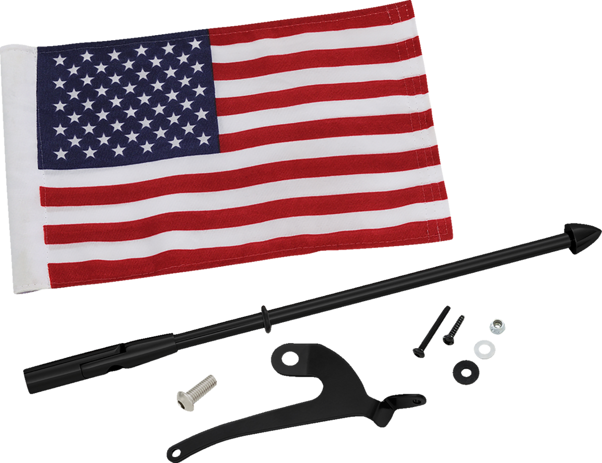 Folding Flag Pole - Right - Black - Can-Am RT/F3 2017 - 2024