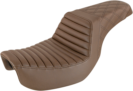 Step-Up Seat - Front Tuck-n-Roll/Rear Lattice Stitch - Brown 2006 - 2017