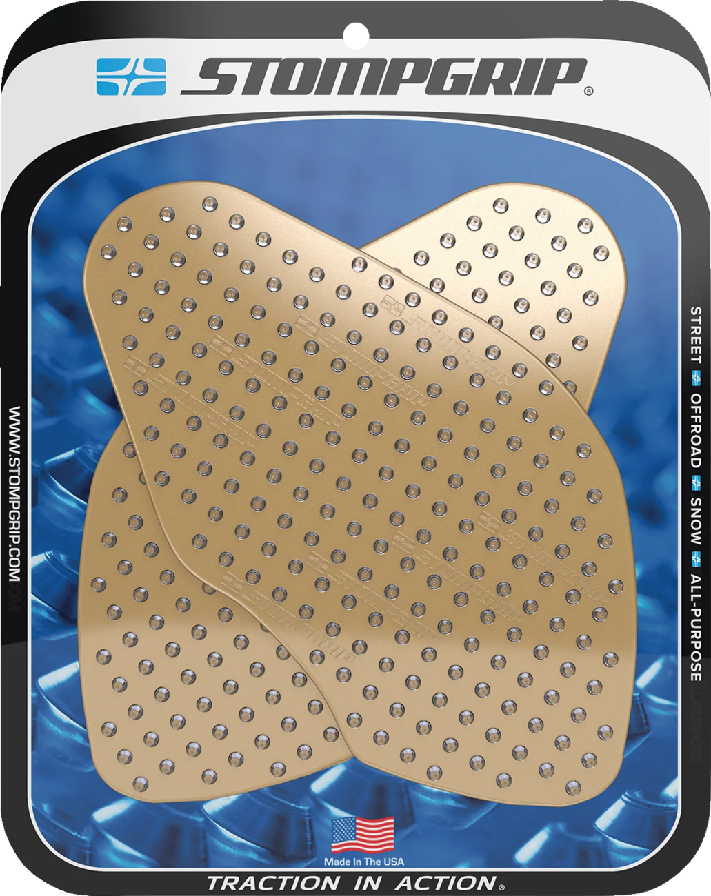 Traction Pad Tank Grips - Volcano - Clear - V-Strom 650 XT 2019 - 2025