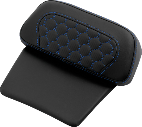 Chopped Tour Pak Pad - Honeycomb - Blue Stitching - FLH/FLT \'14-\'24 2014 - 2024