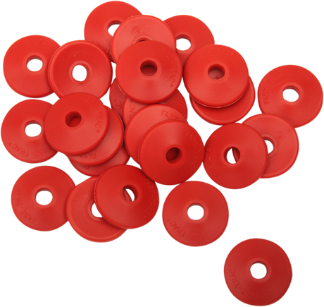 Backer Plates - Red - Round - 24 Pack