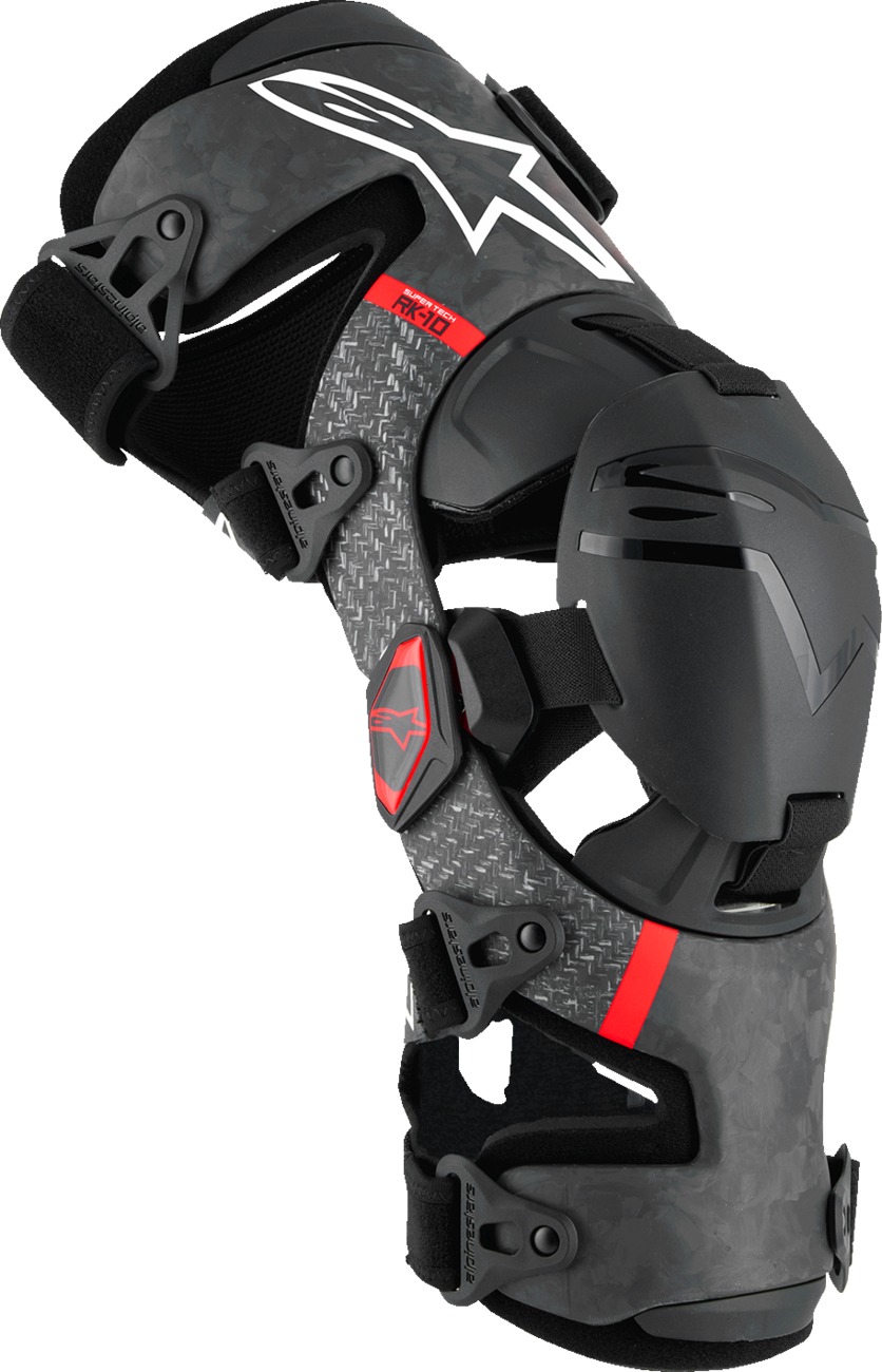 Supertech RK-10 Plasma Knee Braces - Black/Red - XL