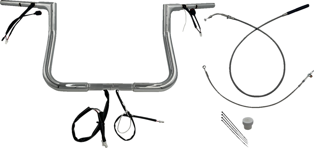 1-1/4\" EZ Install Flat Top Handlebar - 11\" - Chrome 2023 - 2024