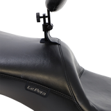 Maverick Daddy Long Legs Seat - With Backrest - Black - Smooth - FL \'08-\'23 2008 - 2023