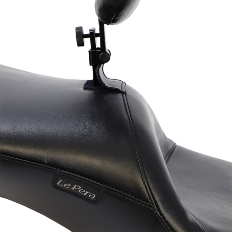 Maverick Daddy Long Legs Seat - With Backrest - Black - Smooth - FL \'08-\'23 2008 - 2023