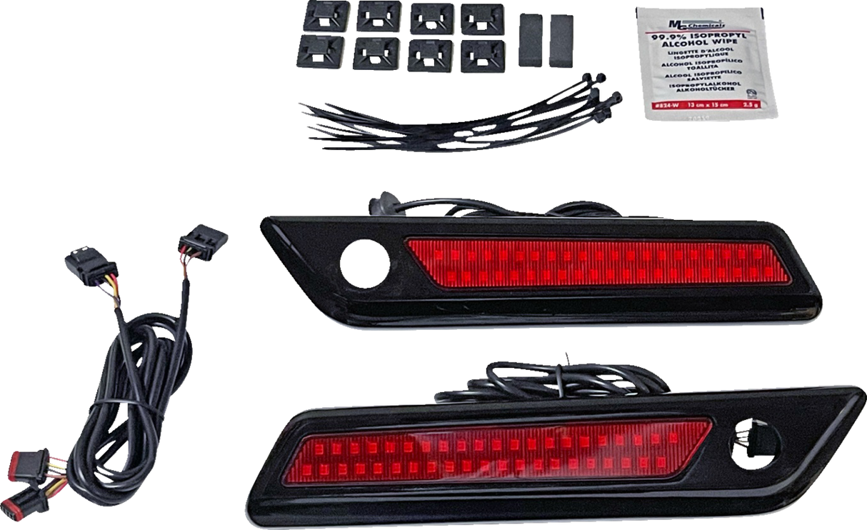Latch Light - Saddlebag - Dual Color - Red - Black 2014 - 2024
