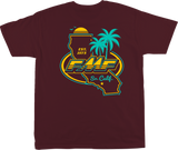 Golden Stay T-Shirt - Maroon - Medium