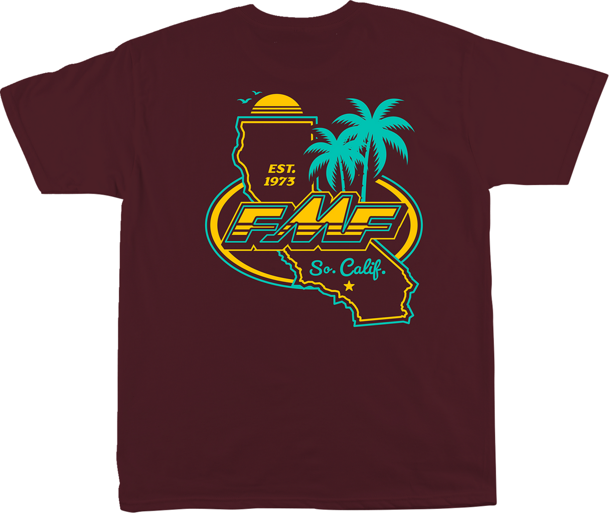 Golden Stay T-Shirt - Maroon - 2XL