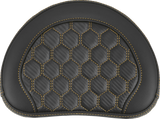 RoadSofa™ Sissy Bar Pad - Honeycomb - Gold Stitching