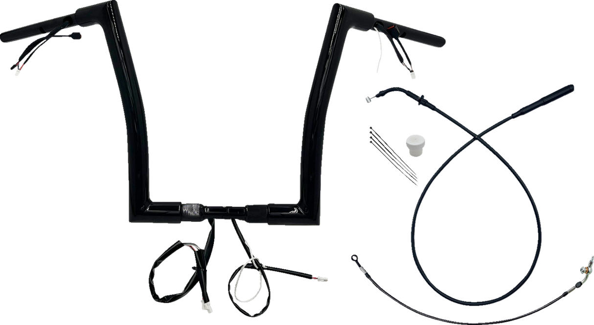 1-1/2\" EZ Install Flat Top Handlebar - 14\" - Black 2023 - 2024