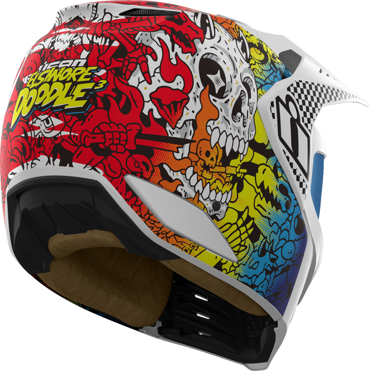Elsinore™ Helmet - Doodle 3 - White - 3XL