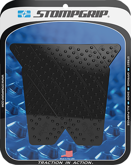 Traction Pad Tank Grips - Volcano - Black - KLR 650 2022 - 2025