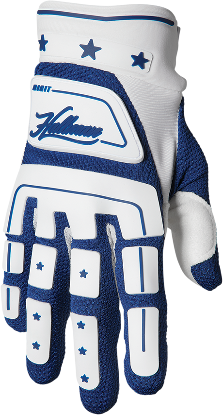 Hallman Digit Gloves - White/Navy - XS