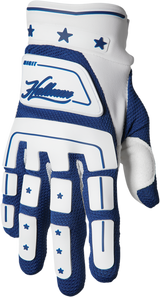 Hallman Digit Gloves - White/Navy - Medium