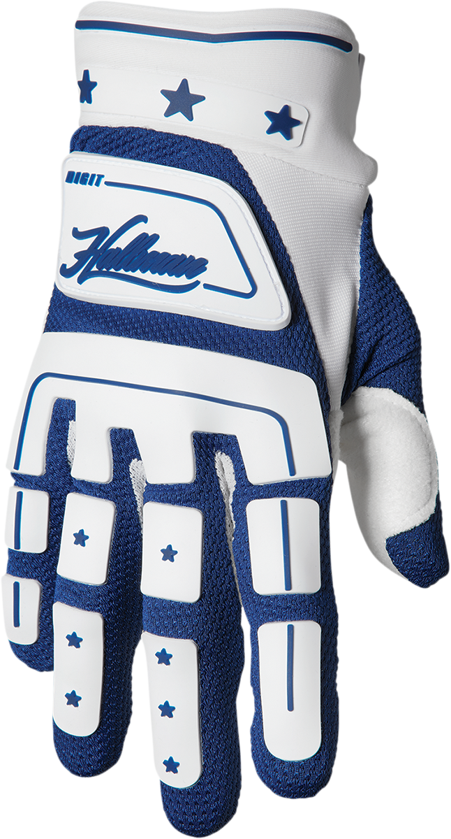Hallman Digit Gloves - White/Navy - XL