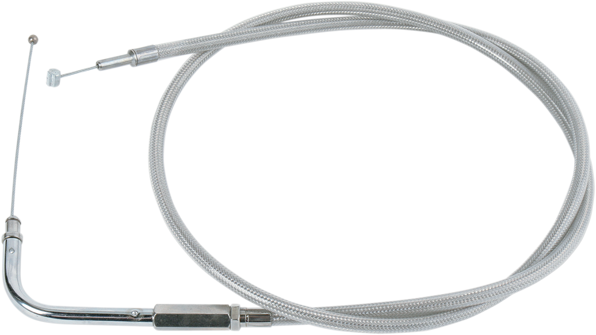 Stainless Braided Throttle Cable - 32-1/2\" 1990 - 1995