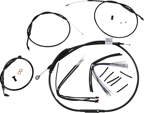 Handlebar Cable and Brake Line Kit - Extended - Sportsters - 12\" T-Bar Handlebars - ABS 2014 - 2020