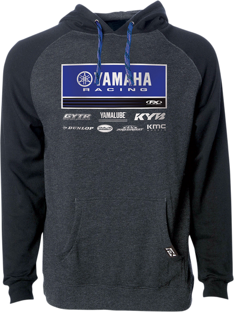 Yamaha 21 Racewear Hoodie - Charcoal/Black - Large
