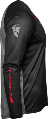 Intense MTB Long-Sleeve Jersey - Black/Heather Gray - Medium