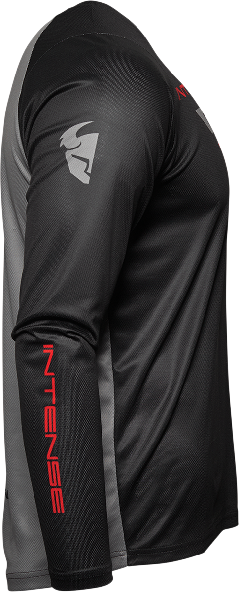 Intense MTB Long-Sleeve Jersey - Black/Heather Gray - Small