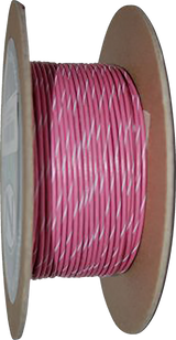 100\' Wire Spool - 18 Gauge - Pink/White