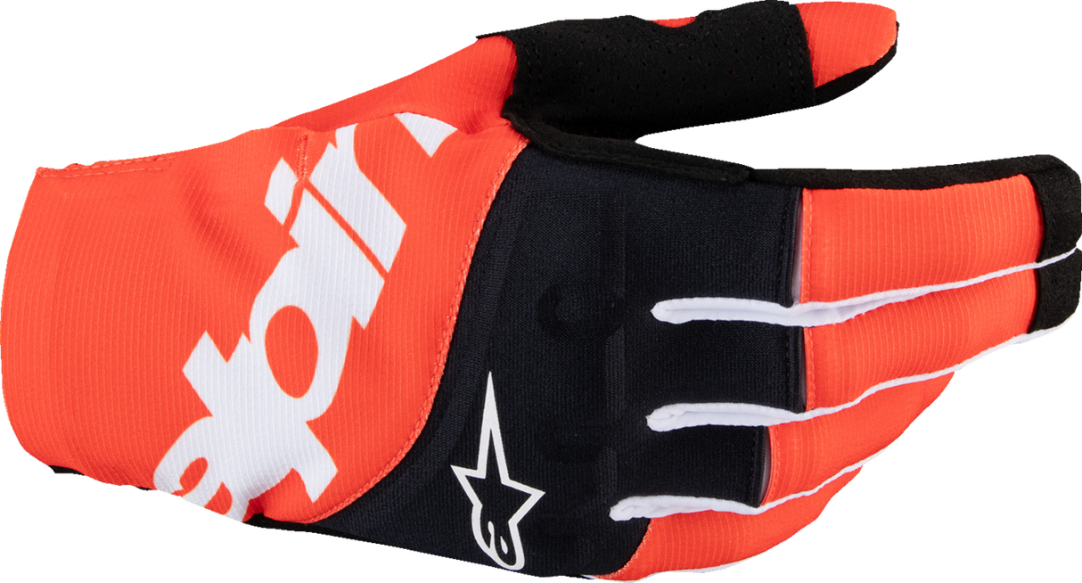 Techstar MX Gloves - Black/Hot Orange - Medium