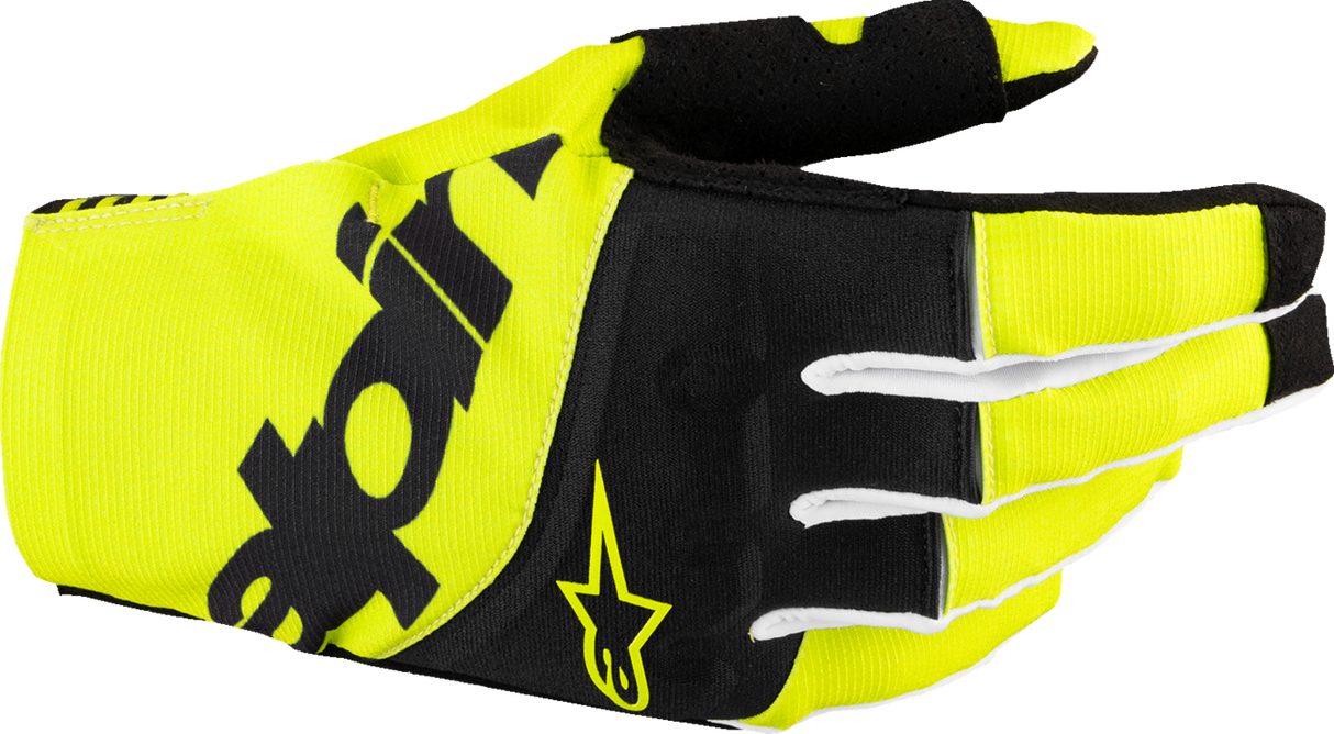 Techstar MX Gloves - Black/Fluo Yellow - Large