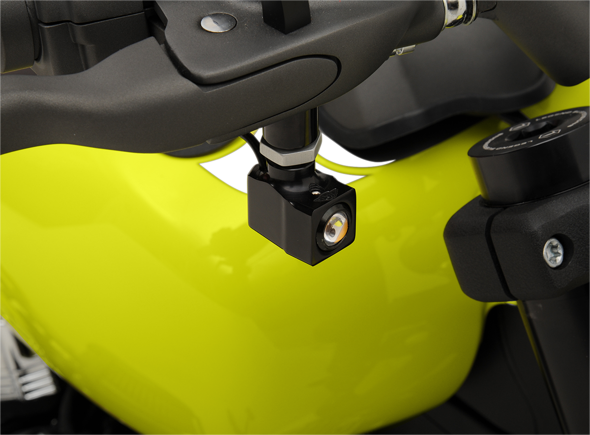 Rat Eye Mirror-Mount Turn Signals - Black/Amber