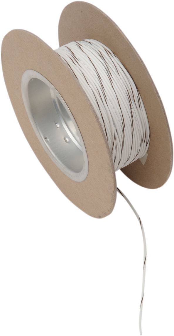 100\' Wire Spool - 18 Gauge - White/Brown