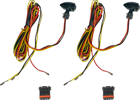 Micro Turn Signals - Dual - Amber/Red- Black