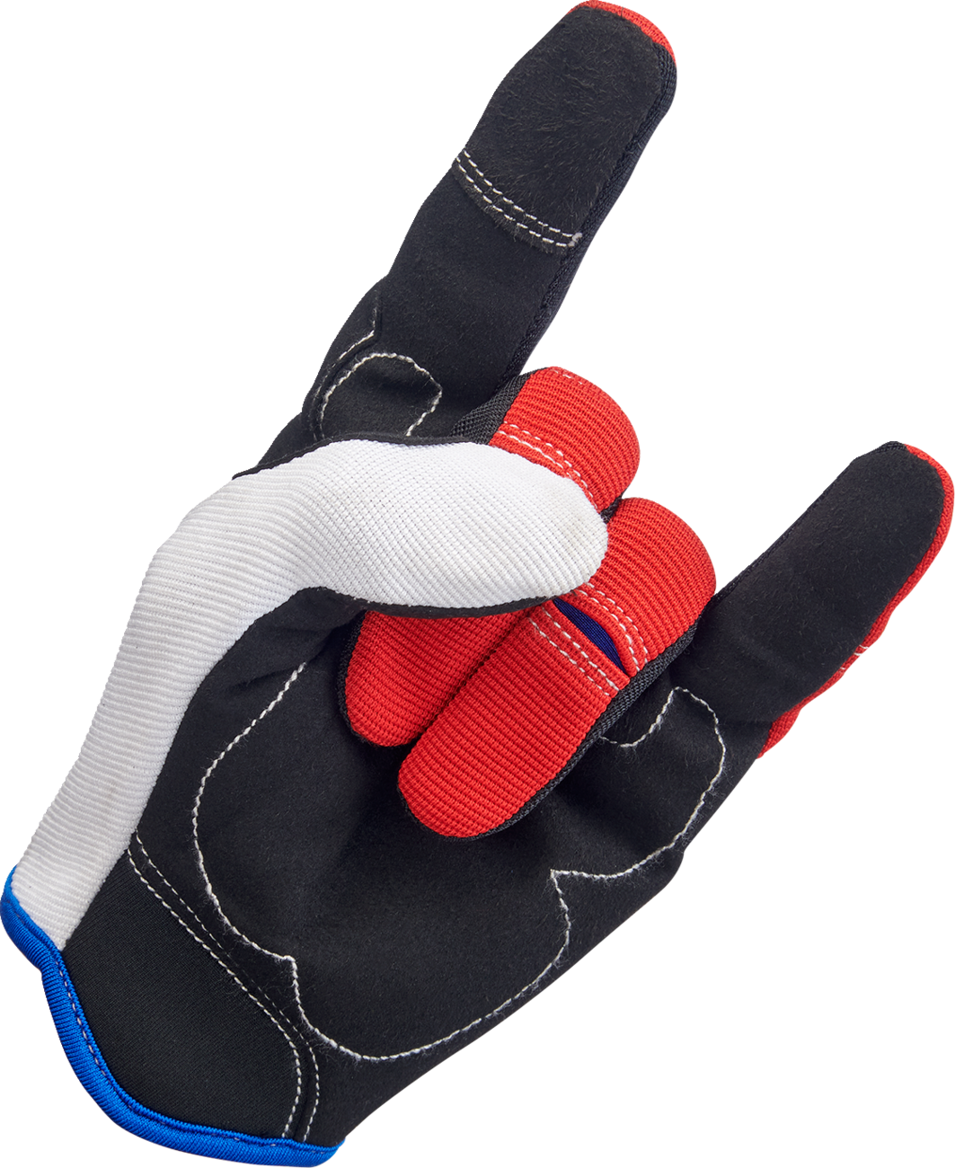 Moto Gloves - Red/White/Blue - XS