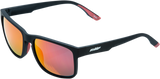 Gears Sunglasses - Matte Black - Red Mirror Lens