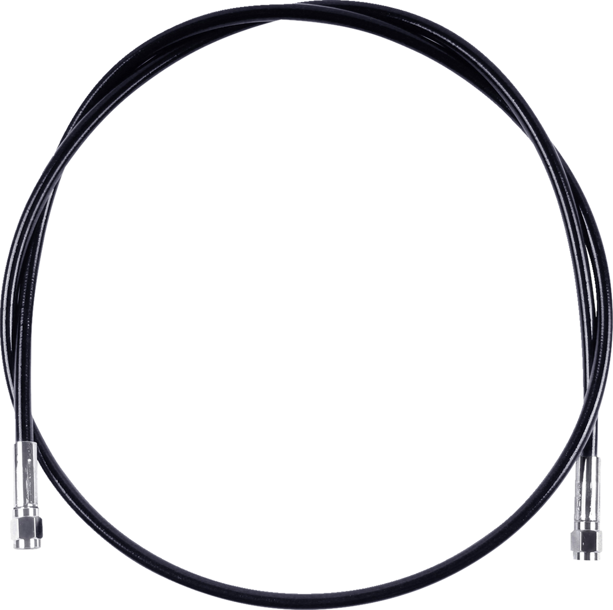 Universal XR Brake Line - 48\" - Black w/ Chrome Fittings