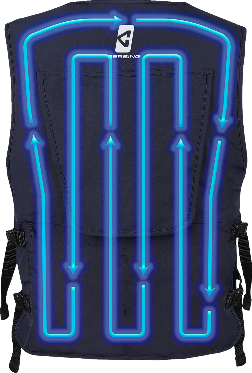 5V Touch Button Circulatory Cooling Vest - Blue