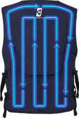 5V Touch Button Circulatory Cooling Vest - Blue