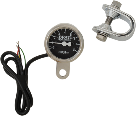 Electronic Mini Tachometer - Steel Housing - LED Illuminated Black Face - 1-7/8\" 1986 - 2003