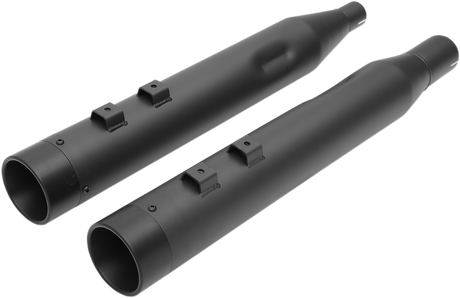 4\" Slip-On Mufflers with Billet End Caps - Black/Black 2017 - 2022