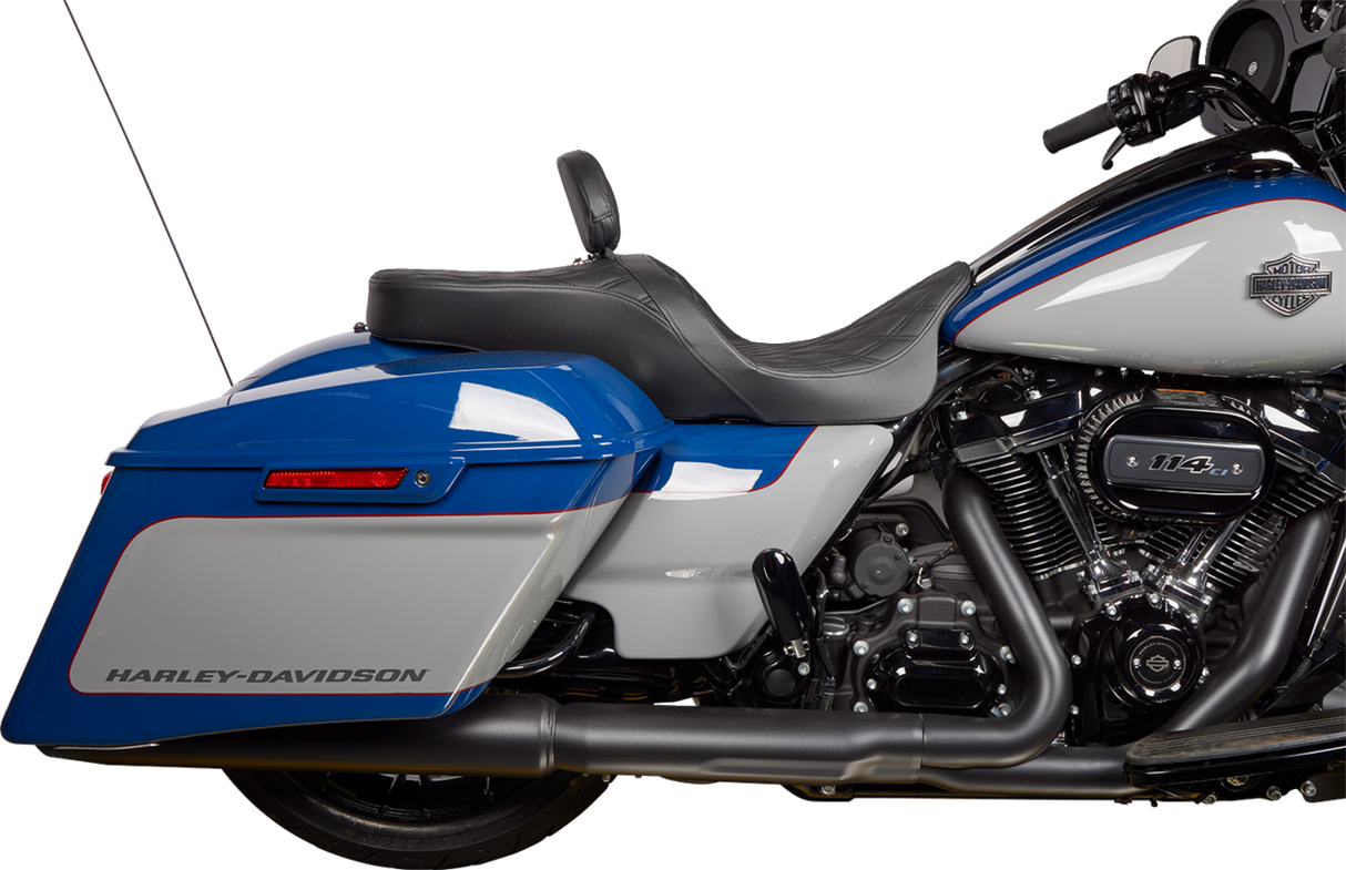 EZ Glide II Backrest - Small - Vinyl - Double Diamond Black Stitch