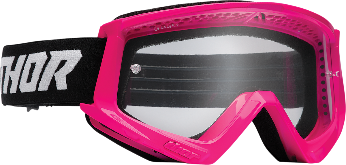 Combat Goggle - Racer - Flo Pink/Black - Clear Lens