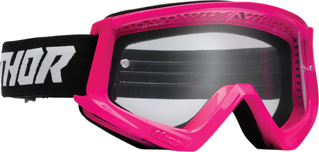 Combat Goggle - Racer - Flo Pink/Black - Clear Lens