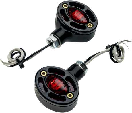 LED Turn Signals - Black with Red LEDs